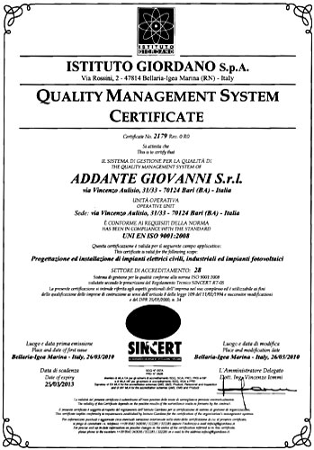 Certificato di Qualit